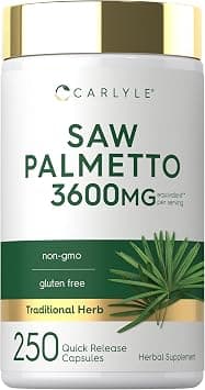 Carlyle Saw Palmetto Extract | 3600mg | 250 Capsules | Non-GMO and Gluten Free Formula from Saw Palmetto Berries on Amazon.ae - Price Tracker