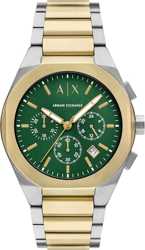 Armani Exchange A|X Chronograph Watch for Men; Men's Watch with Leather, Stainless Steel or Silicone Band على Amazon.ae - متتبع الأسعار
