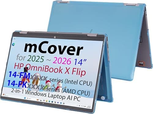 mCover Hard Case ONLY Compatible for 2025+ 14" HP OmniBook X Flip 14-FMxxxx 14-FKxxxx 2-in-1 (with 360° Hinge) Windows Laptop (NOT Fitting Any Other HP Models)- Aqua on Amazon.ae - Price Tracker