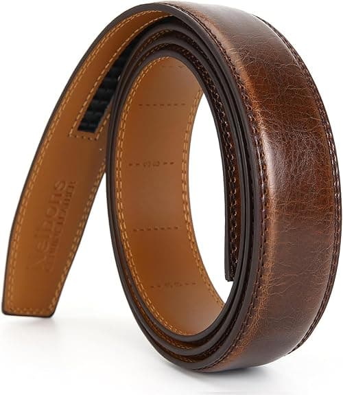 Men's Leather Ratchet Belt Strap Only 35mm 1 3/8,Leather Belt without Buckle… on Amazon.ae - Price Tracker