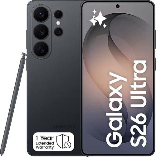Samsung Galaxy S26 Ultra Black, 256GB, AI Phone, 12GB RAM, Customized AP, Built-in Privacy Display, Photo Assist, 200MP Camera, 5000mAh Battery, 1 Year Manufacturer Extended Warranty (KSA Version) on Amazon.sa - Price Tracker