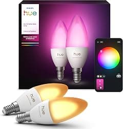 Philips HueWCA Smart LED Light 4W B39 E14 2p - متتبع أسعار Amazon.sa