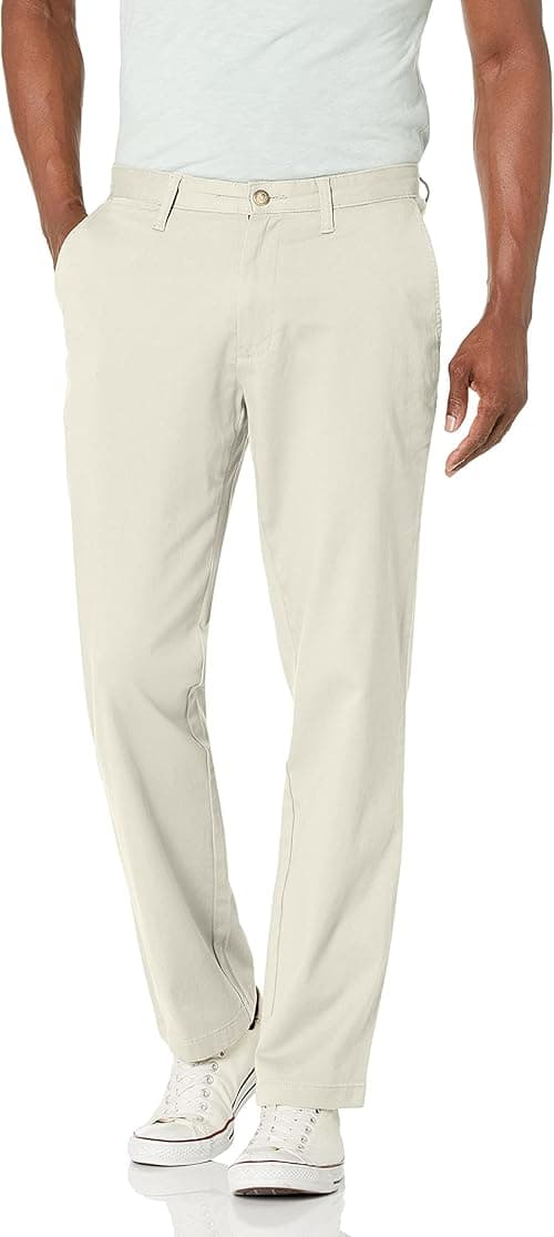 Nautica mens Classic Fit Flat Front Stretch Solid Chino "deck" Pant Business Casual Pants on Amazon.ae - Price Tracker