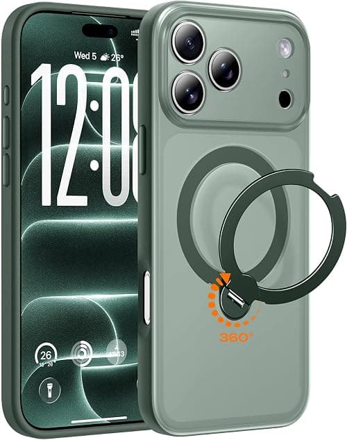 TOCOL for iPhone 18 Pro Case with 360° Magnetic Stand, Alpine Green على Amazon.ae - متتبع الأسعار