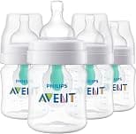 PHILIPS AVENT Anti Colic Baby Bottles with AirFree Vent, 4oz, 4pk, Clear, SCY701/04, 4 Pack - Amazon.ae Price Tracker