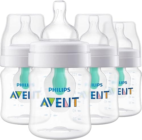 PHILIPS AVENT Anti Colic Baby Bottles with AirFree Vent, 4oz, 4pk, Clear, SCY701/04, 4 Pack on Amazon.ae - Price Tracker
