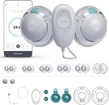 Elvie Stride 2 Wearable Electric Breast Pump with Ultra Soft Cups | Hands-Free, Quietest, Ultra slim, Easy to Clean Hospital Grade Pump | Double 158 grams Capacity Cup | App Controlled & Rechargeable على Amazon.ae - متتبع الأسعار