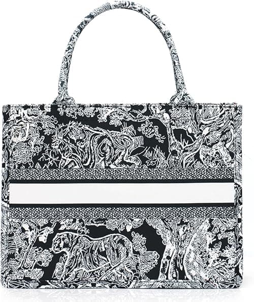 FENGJINRUHUA Fashion Luxury Tote Bag Cotton Linen Handbag Large Capacity Jacquard Retro Exquisite on Amazon.ae - Price Tracker