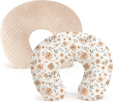 Konssy 2 Pack Nursing Pillow Covers, Soft and Comfortable Nursing Cover for Breastfeeding Pillows, Pillow Slipcover for Baby Girls Boys Newborn(Khaki, Flourish) on Amazon.ae - Price Tracker