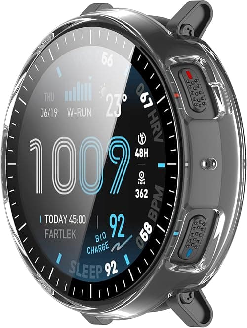 Silicone Case Compatible with Amazfit Active Max con Screen Protector, Scratch-Resistant Screen Protector Cover, Ultra Thin Shockproof Case for Amazfit Active Max Smartwatch Accessories (Clear on Amazon.sa - Price Tracker