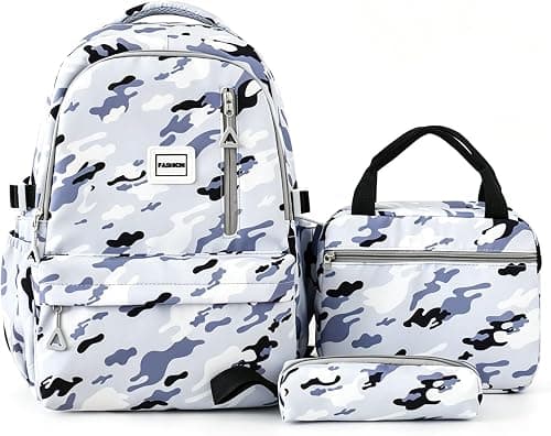 3 PCS School Backpack Set with Bookbag Lunch Box Pencil Case Lightweight Children's Bookbag Adjustable Shoulder Straps Side Pockets for Elementary Middle School on Amazon.ae - Price Tracker