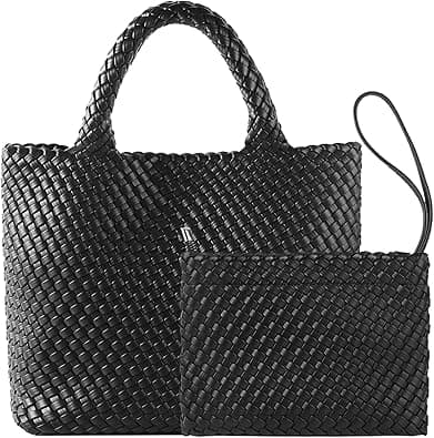 Fashion Woven Bag Shopper Bag Travel Handbags and Purses Women Tote Bag Large Capacity Shoulder Bags on Amazon.ae - Price Tracker