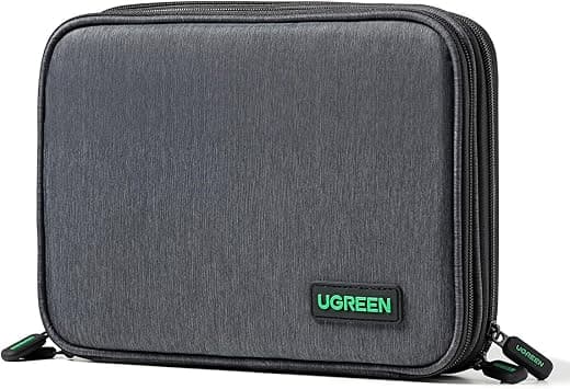 UGREEN Electronic Organizer, Double Layer Travel Gadget Bag compatible for USB Cable, SD Card, Hard Drive, Power Bank, Digital Camera, iPad Mini/Nintendo Swith Console/E-book or Tablet up to 7.9'' on Amazon.ae - Price Tracker