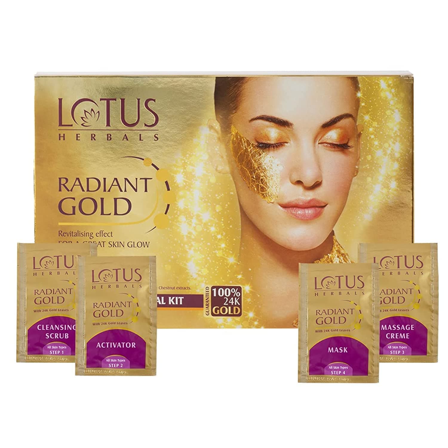 Lotus Herbals Radiant Gold Cellular Glow 1 Facial Kit on Amazon.ae - Price Tracker