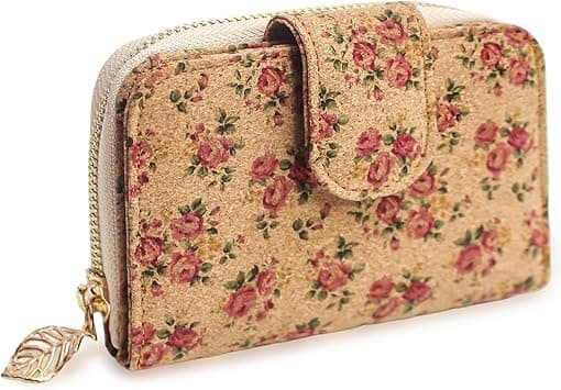 Boshiho Vegan Cork Wallet: Women's Zipper Pocket Wallet Purse with Card Holder Coin Purse Eco-Friendly Vegan Gift for Vegetarians Women Ladies Girls, Cork 01, 11.5*2.5*10cm, Classic on Amazon.ae - Price Tracker