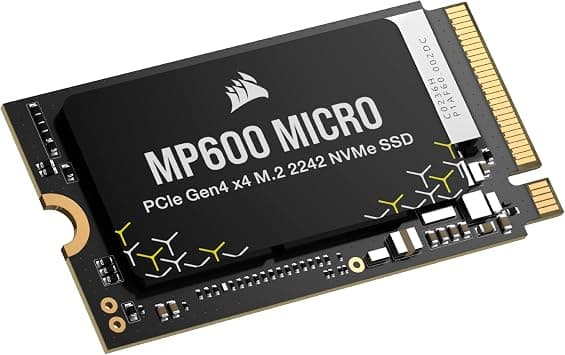 Corsair MP600 Micro 2TB M.2 NVMe PCIe x4 Gen4 SSD – M.2 2242 – Up to 7,000MB/sec Sequential Read – High-Density 3D TLC NAND – Compatible with Lenovo Legion Go and Thin PCIe 4.0 Laptops – Black on Amazon.ae - Price Tracker
