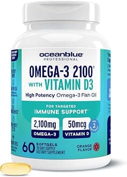 Oceanblue Professional Omega-3 2100 with Vitamin D3-60 Softgels on Amazon.ae - Price Tracker