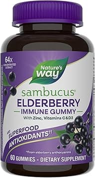 Nature'S Way SambucUS Elderberry Adult'S Immune Boost Gummies, 60 Gummies on Amazon.ae - Price Tracker