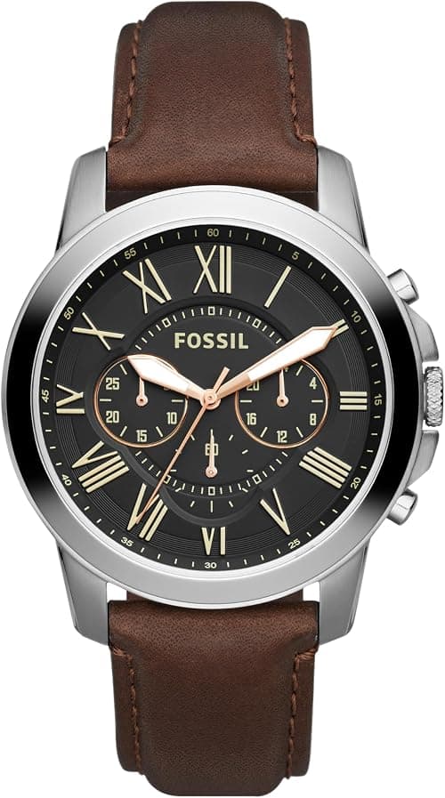 Fossil Leather Mens Quartz Watch on Amazon - Best Deal Finder