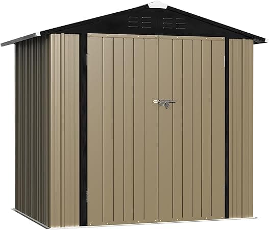 WWI Outdoor Storage Shed Lockable Metal Shed 189(L) X 188(W) X 122(H) cm Steel Anti-Corrosion Storage House Utility Tool Shed for Backyard Garden (6 * 4 FT) on Amazon.ae - Price Tracker