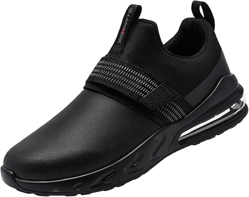 LARNMERN Air Cushion Steel Toe Shoes for Men Slip Resistant Puncture Proof Work Sneakers Anti-Static Safety Footwear Breathable Lightweight على Amazon.ae - متتبع الأسعار