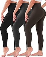 3 Pack Leggings for Women High Waisted No See-Through Tummy Control Soft Yoga Pants Womens Workout Athletic Running Leggings - متتبع أسعار Amazon.sa