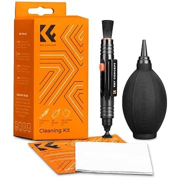 K&F Concept 4-in-1 Cleaning Kit for DSLR Cameras, Lenses, Filters, Cell Phones with Lens Pen, Cleaning Brush, Air Blower, Microfiber Cloth | Strong Blower, Multi Pen,Washable Reusable Microfiber Cloth, Precision Dust Removal,for Nikon Sony Canon DSLR Camera,MK06 on Amazon.ae - Price Tracker