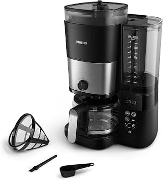 Philips All-in-1 Brew Drip Coffee Maker With Built-in grinder - 10 cups, Permanent filter, Duo-bean Container, LED Display - HD7900/50 on Amazon.ae - Price Tracker