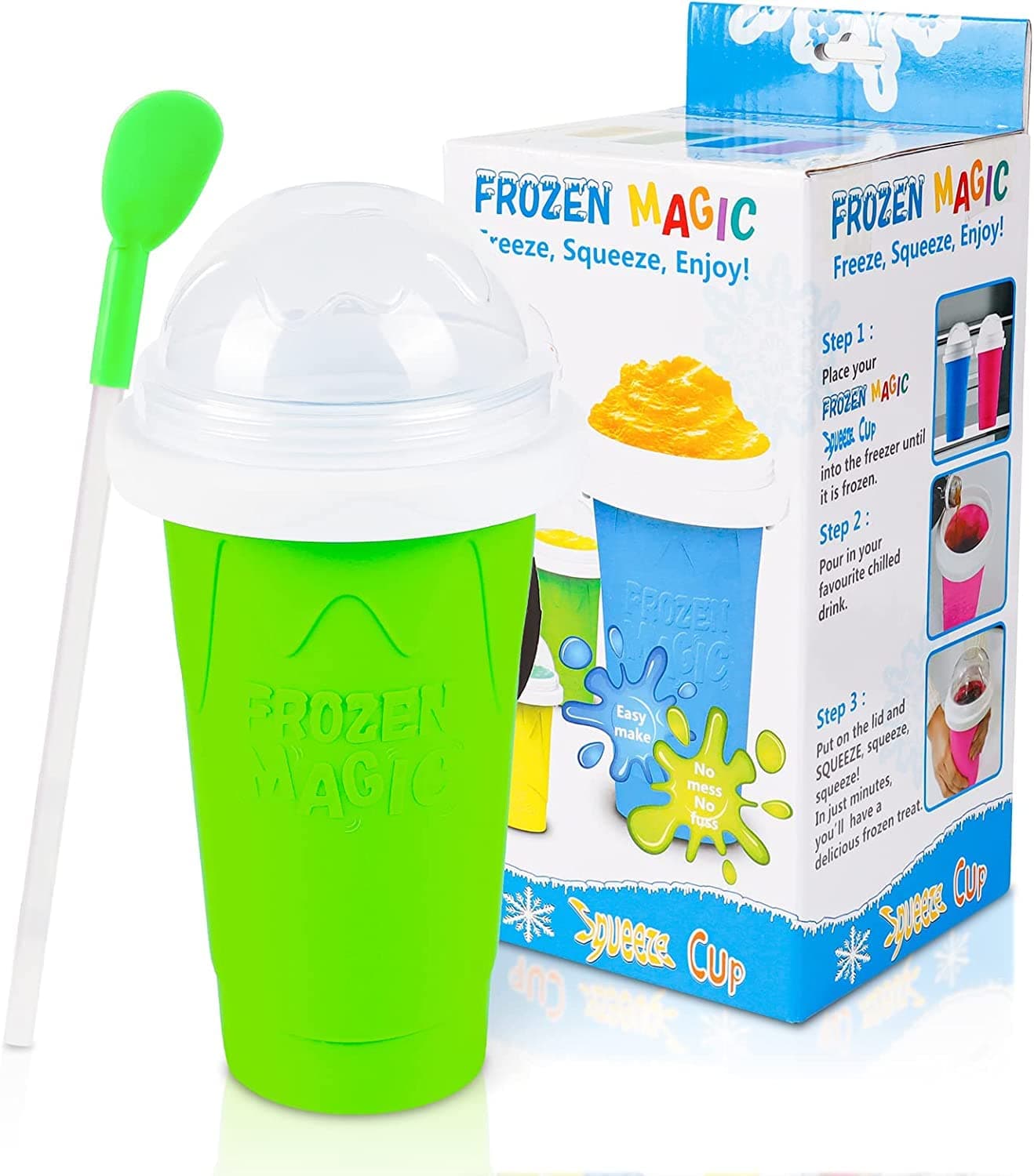 Jorunb Slushie Maker, TIK TOK Magic Quick Frozen Smoothies, Double Layer Squeeze Slushy Maker, Cool Stuff Portable Squeeze Ice Cup Birthday Gifts for Kids (geen) on Amazon.ae - Price Tracker