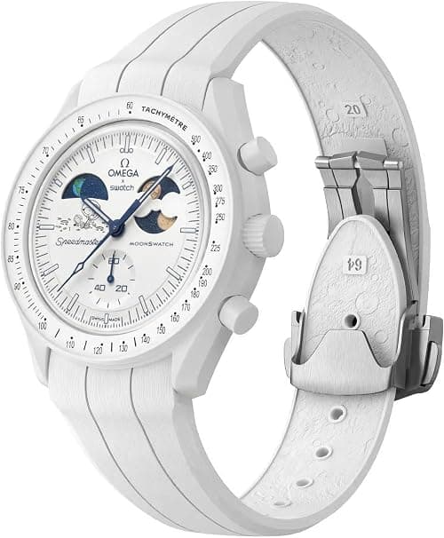 Strap for Omega x Swatch MoonSwatch Watch 20mm,Folding Buckle Lunar Soil Texture Band Compatible Omega Swatch Moonswatch Speedmaster,Curved No Gap Replacement Strap for Men Women on Amazon - Best Deal Finder