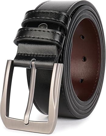 beltox fine Men’s Casual Leather Jeans Belts 1 1/2” Wide 4MM Thick Alloy Prong Buckle Work Dress Belt for Men on Amazon.ae - Price Tracker