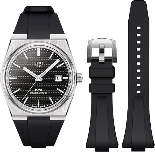 Stanchev Strap for Tissot PRX Watch Series,Soft Fluororubber Band for Tissot PRX Powermatic 80,12mm Men Women Replacement FKM Bands for Tissot PRX Series Watch 40mm on Amazon.ae - Price Tracker