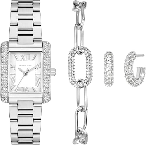 Michael Kors Emery Silver Watch MK4839SET on Amazon.ae - Price Tracker