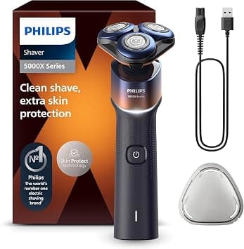 Philips Shaver 5000X Series, Wet and Dry Electric Shaver, Skin Protect Technology, 360 Flexing Head, 1 h Charging/5 min. Quick Charge, P-Cap, Orange, Model X5012/00 on Amazon.ae - Price Tracker