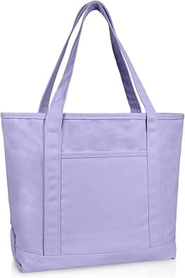 DALIX 20" Solid Color Cotton Canvas Shopping Tote Bag (Exclusive Edition) on Amazon.ae - Price Tracker
