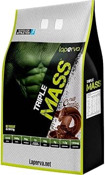 laperva Triple Mass Gainer Protein Powder, High Calorie Weight Gainer with Glutamine & Added Essential Fatty Acids, 1500mg Added Creatine Blend +10 gm of BCAA (Milk Chocolate, 13lb) on Amazon.sa - Price Tracker