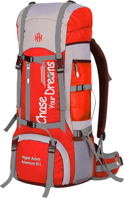 Hyper Adam 65 L Water Resistant Rucksack Hiking Backpack/Bag for Trekking/Camping/Travel/Outdoor Sport on Amazon.ae - Price Tracker