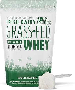 AGN Roots Grass Fed Whey Protein Powder Isolate - Unflavored - Unsweetened - Certified Entire Life On Pasture by A Greener World - ASPCA Registered - Informed Sport - Dairy Protein 1lbs on Amazon.ae - Price Tracker