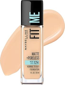 Maybelline New York Fit Me Matte + Poreless Liquid Foundation Makeup, Classic Ivory, 1 fl. oz. on Amazon.ae - Price Tracker