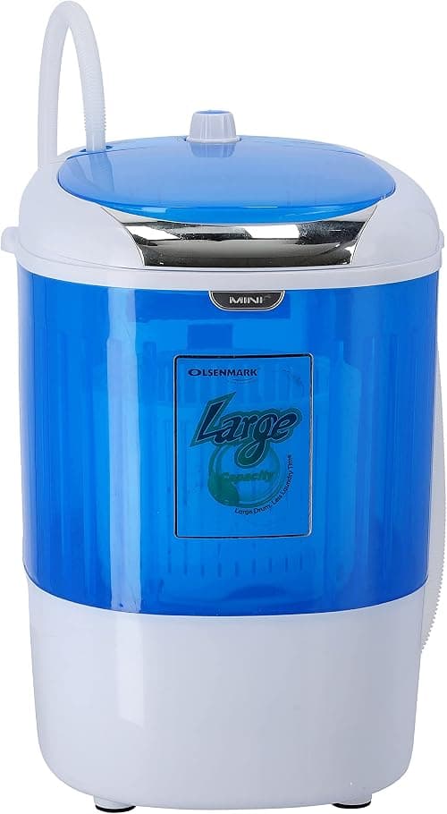 Olsenmark Semi Automatic Washing Machine, 2.5KG - High Grade Plastic Body - Consuming Less Water & Power - Semi-Transparent Lid & Ergonomic Knobs - Compact & Portable على Amazon.ae - متتبع الأسعار