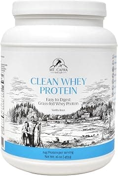 Mt. Capra Clean Whey Protein | Grass-Fed Undenatured Goat Whey Protein Powder | 24 g Protein Per Serving, All Natural, Non-GMO, High in Branch Chain Amino Acids | Vanilla Bean | 15 Servings - 16 oz on Amazon.ae - Price Tracker