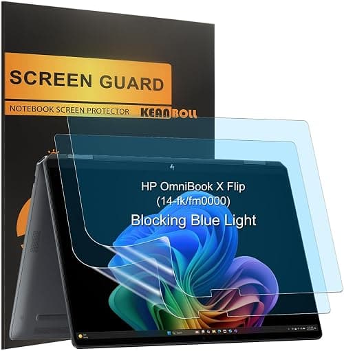 2-Pack Blocking Blue Light Screen Protector for 2025 HP OmniBook X Flip x360 14" 2-in-1 Touchscreen Laptop Screen Protector (14-fk/fm0000), Anti Blue Light Glare and Anti Fingerprint (Matte) Shield on Amazon.ae - Price Tracker