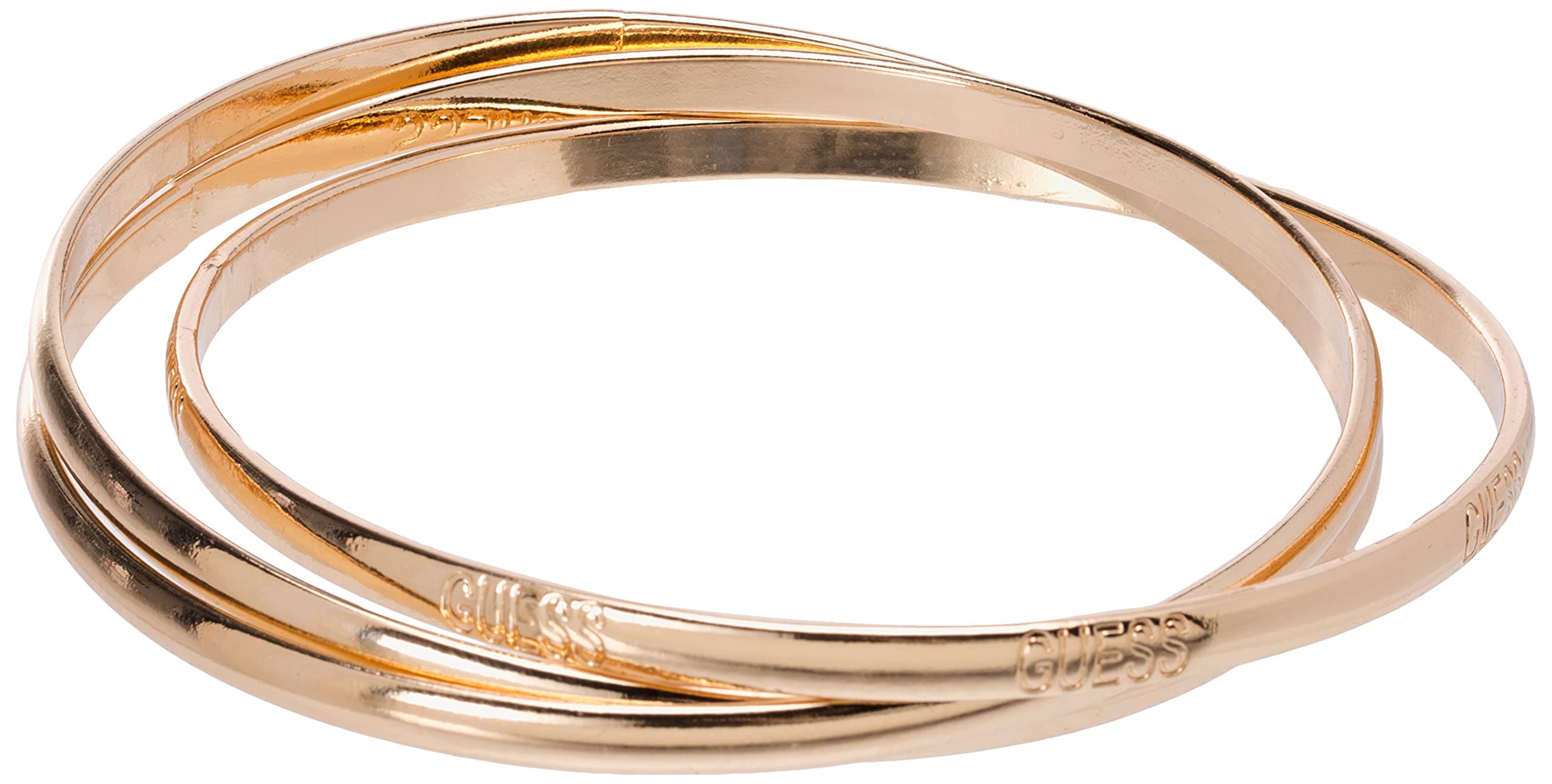 GUESS "Basic" Gold 3 Piece Interlocking Bangle Bracelet, One Size, Metal, no gemstone on Amazon.ae - Price Tracker