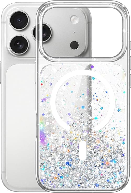 JETech Magnetic Glitter Case for iPhone 17 Pro Max, Clear on Amazon.ae - Price Tracker