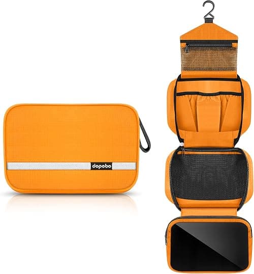 Travel Toiletry Bag for Women, Dopp Kit for Men, Waterproof Makeup Bag Shaving Bag with Hanging Hook, Portable Toiletry Organizer for Traveling and Camping on Amazon - Best Deal Finder