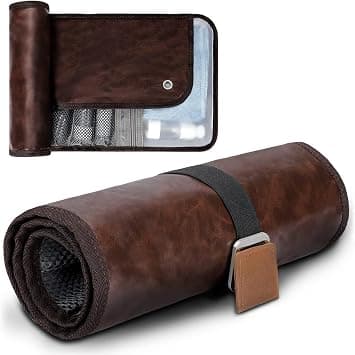 Toiletry Bag for Men, Travel Essentials Travel Toiletry Bag, Water-Resistant Compact Bathroom Roll Organizer for Hygiene, Shaving kit, Toiletries Travel Bag for Business Trips and Camping(Chic Brown) on Amazon - Best Deal Finder