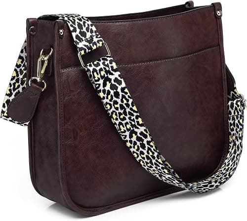 AUYOCO Vegan Leather Crossbody Bags for Women, Crossbody Purse with Guitar Strap Zipped Pockets Handbag Shoulder Bag on Amazon.ae - Price Tracker