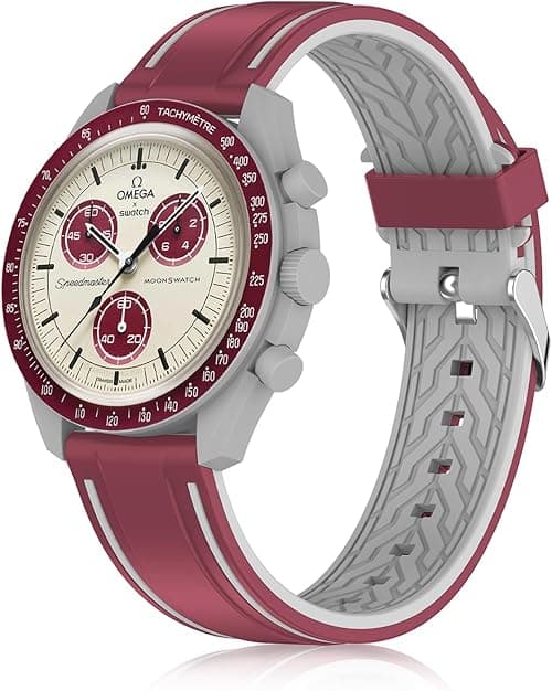 Band Compatible with Moonswatch,Soft Silicone 20mm Replacement Band for Omega X Swatch Moonswatch Speedmaster/Rolex/SEIKO for Women Men on Amazon.ae - Price Tracker
