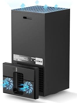 Excefore Vertical Cooling Fan for Xbox Series X, USB Powered Cooling Stand with RGB LED Light, Cooling System Accessories with Dual Fans and External USB Port for Xbox Series X Console on Amazon.ae - Price Tracker