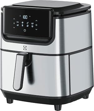 Electrolux Explore 6 Air Fryer E6AF1-6ST, Fryer, Grill, Fry or Bake, Touchscreen, Eight Preset Programs, Removable Basket of 5.4 Liters, (415hx312bx373d mm), Stainless Steel on Amazon - Best Deal Finder